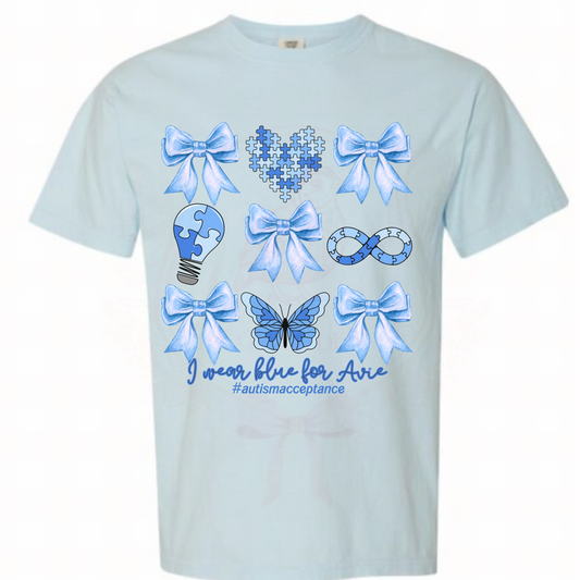🩵I wear blue for Avie Tshirt🩵