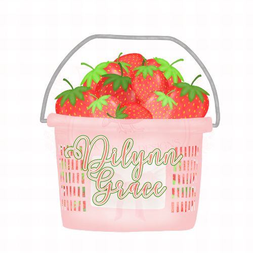 Girls strawberry bucket tshirt