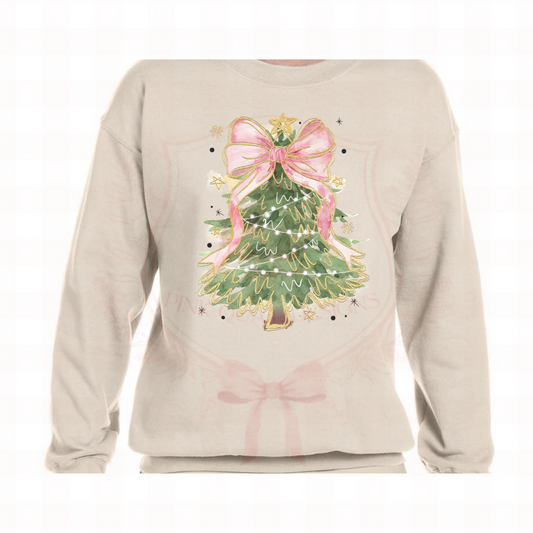 Christmas Tree Bow Sweatshirt