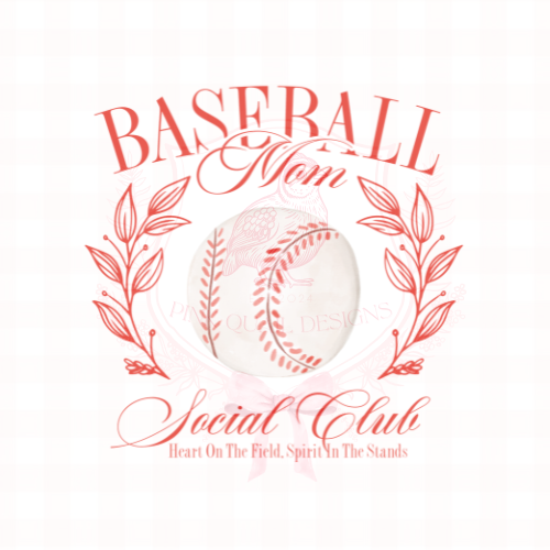 Baseball mom social club tshirt