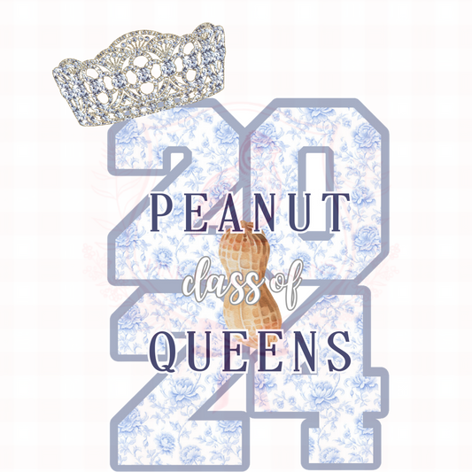 class of 24 peanut queens tshirt